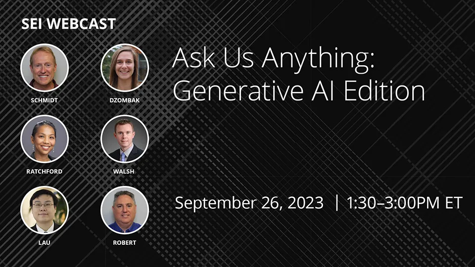Live Q&A Webinar to Discuss Risks and Opportunities of Generative AI