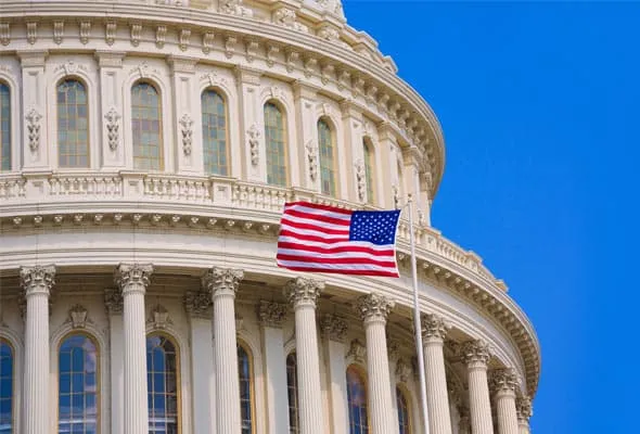 Exterior photo of the rotunda of the U.S. Capital building