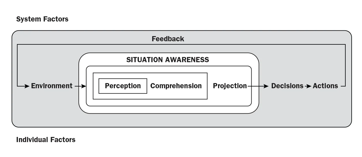 Simplified version of the model of situation awareness in dynamic decision making.